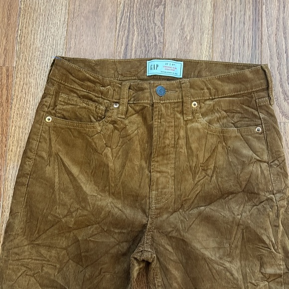 GAP VINTAGE SLIM HIGH RISE WOMEN CORDUROY PANTS IN CHOCOLATE BROWN SIZE 27 - Picture 4 of 6